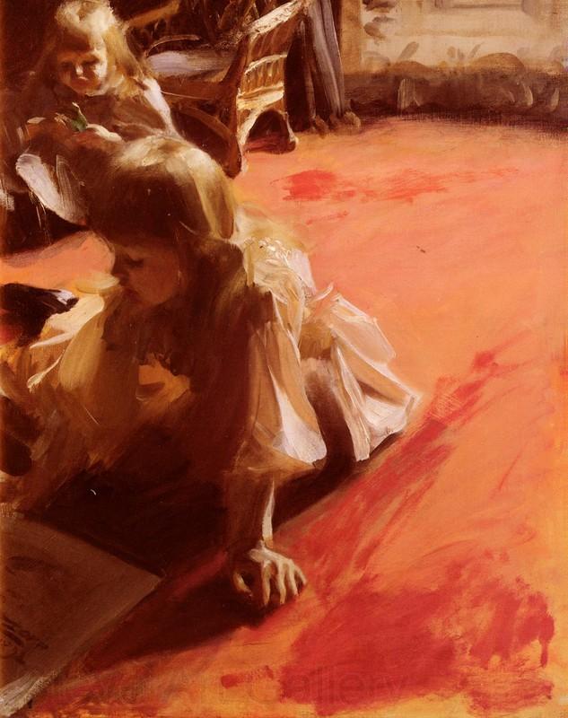 Anders Zorn A Portrait of the Daughters of Ramon Subercasseaux Spain oil painting art